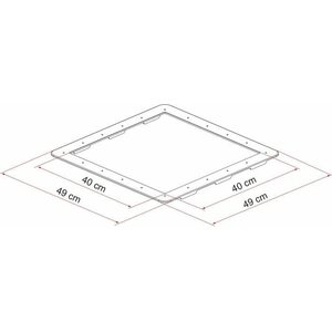 Fiamma 40 x 40 cm Kattoluukun sovitinrunko Fiat Ducato x250/290