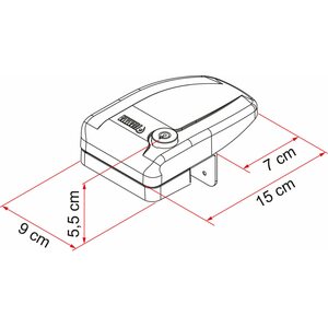 Fiamma Safe Door murtosuoja kulmaan, musta