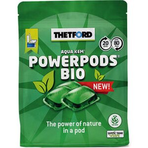 Thetford (R) Powerpods Bio hajottaa jätteitä alasäiliössä