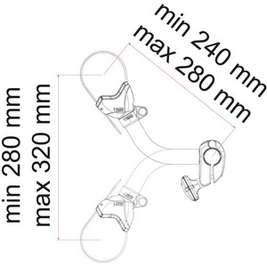 Fiamma kiinnitysvarsi Bike Block Pro S 2 pyörälle