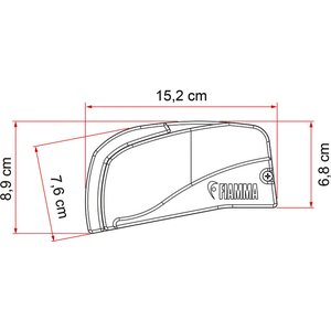 Fiamma (R) Kattomarkiisi F40van 270cm, kangas harmaa, kotelo musta, asiakaspalautus