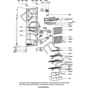 Dometic Parts RMD8505 ala- / keskihylly 450 x 255 mm