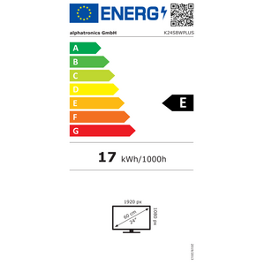 Alphatronics Äly tv K-Line+ 24" DVB-S/S2, DVB-T/T2, DVB-C
