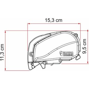 Fiamma F80 S 425 cm 250 cm valkoinen/harmaa