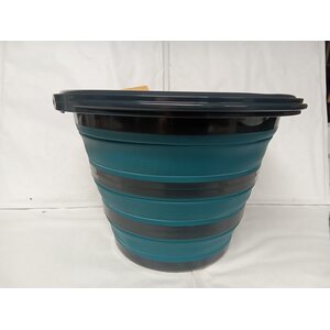 Silikoniämpäri harmaa/ petrooli 10L