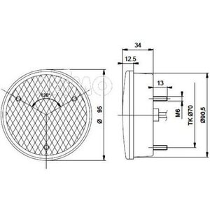 Jokon (R) LED-vilkkuvalo 1+2 12V, 3W IP67 500 mm