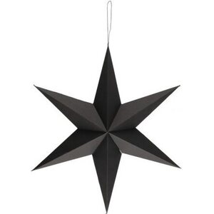 Winteria Paperitähti 6 sakarainen 70 cm musta