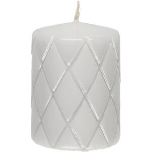 Polar Pöytäkynttilä ruutukuviolla 7x10 cm harmaa