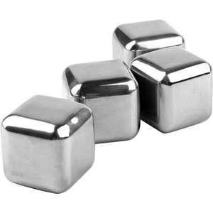 Metaltex uudelleenkäytettävät rst valmistetut jääpalat, 4 kpl