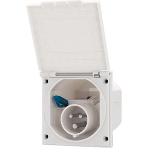 Berger CEE- seinäläpivientikotelo sähkölle, valkoinen