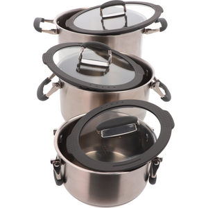 Berger 6-osainen ruostumattomasta teräksestä valmistettu kattilasarja