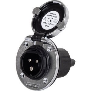 CEE-Eingangssteckdose silber 75x82mm, IP66