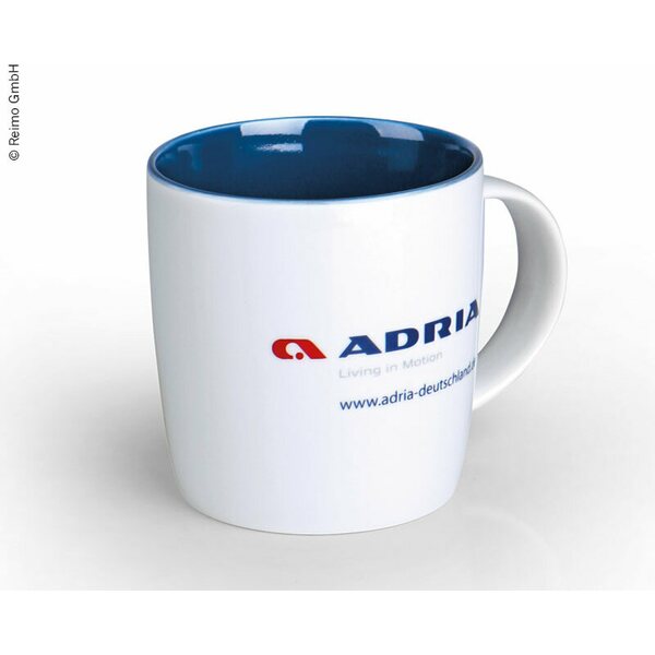 Kahvikuppi Adria logolla