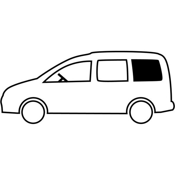 Carbest Kiinteä ikkuna VW Caddy Maxi 2008-2020, Vasen taka
