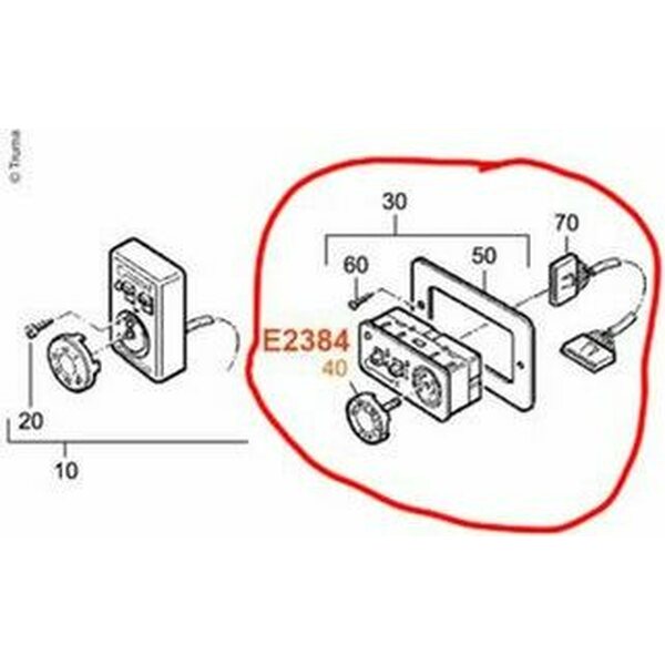 Truma (R) Ohjauspaneelin painike E-2400