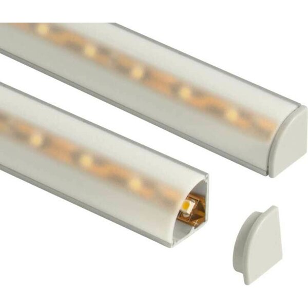 Carbest LED-nauhan valopohja kulmaan 1,5m + 2 päätyä