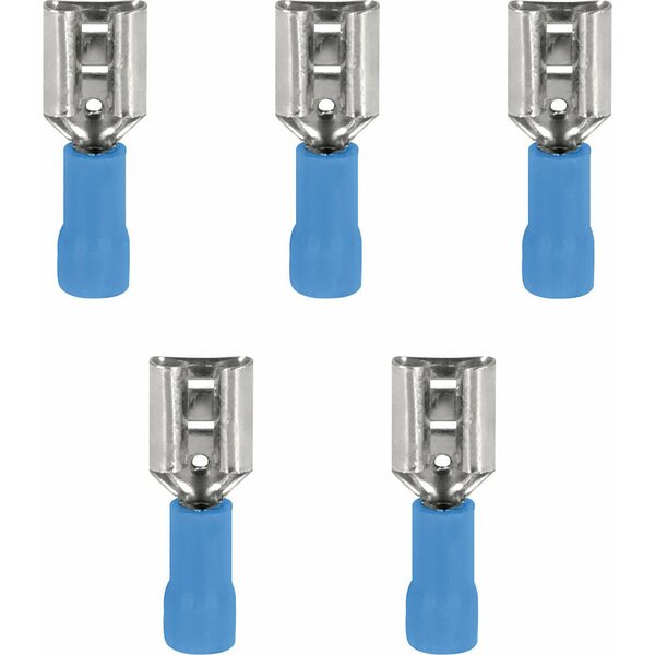 Berger Flachsteckhülse blau 6,3 mm 5er-Set