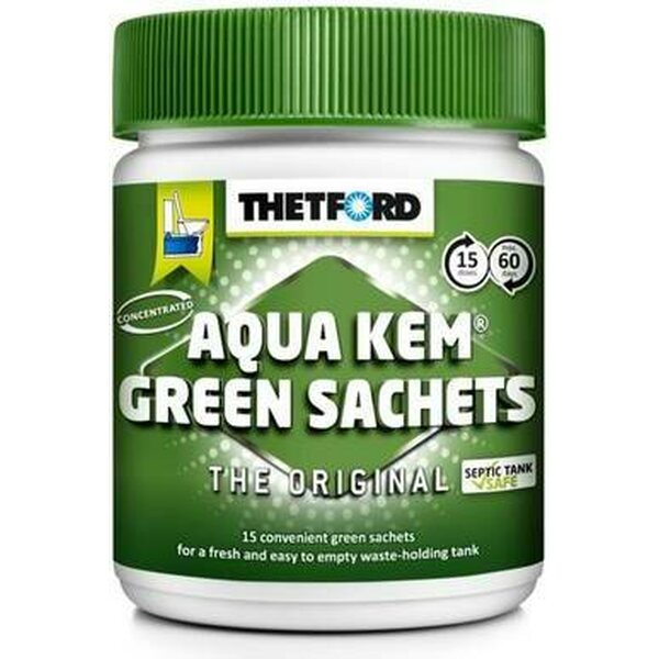 Kemiallinen WC-aine Aqua Kem Green Sachets 15 pussia