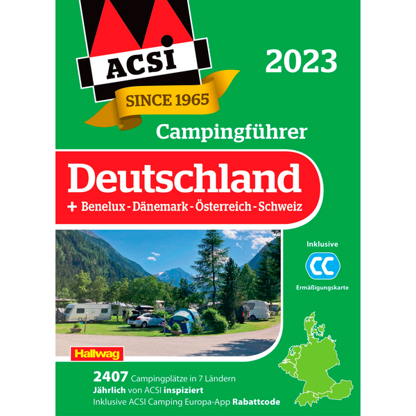 ACSI Campingführer Deutschland 2023, sisältäen alennuskortin