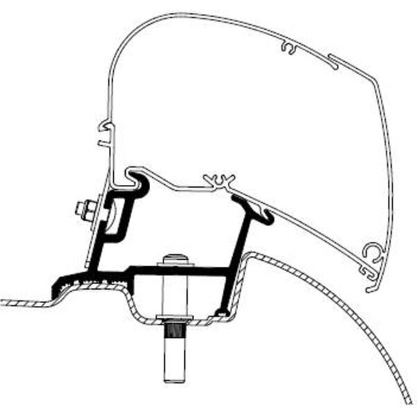 Thule (R) Kiinnitysadapteri Sprinter / Crafter, vain korkeakattoiset