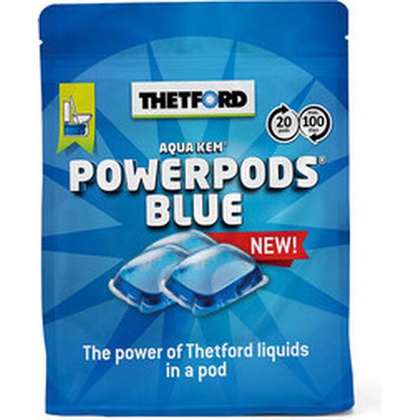 Thetford (R) Powerpods Blue hajottaa jätteitä alasäiliössä