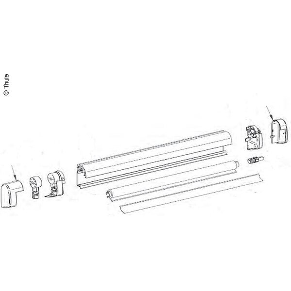 Thule 5200 kotelon päätymuovit, musta