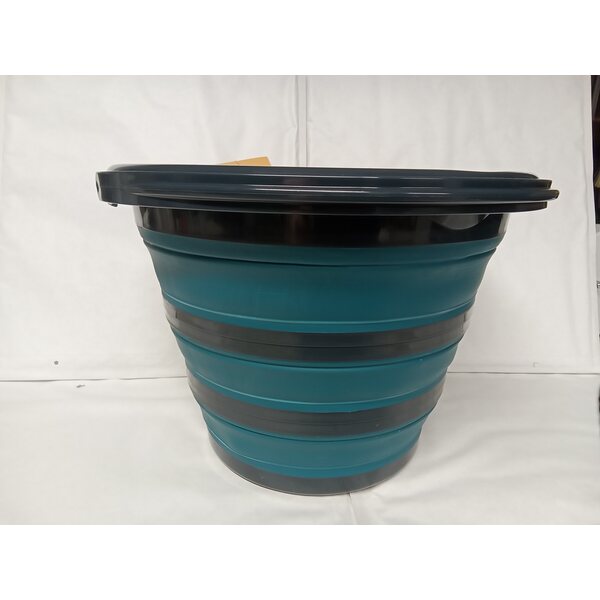 Silikoniämpäri harmaa/ petrooli 10L