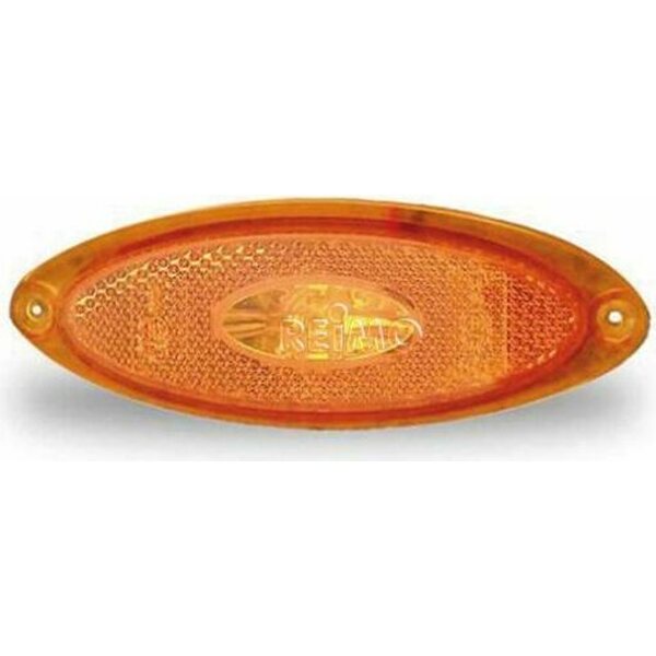 Jokon (R) LED-sivuvalo ovaali 12V 1W, 125x45 mm, pomarańczowy