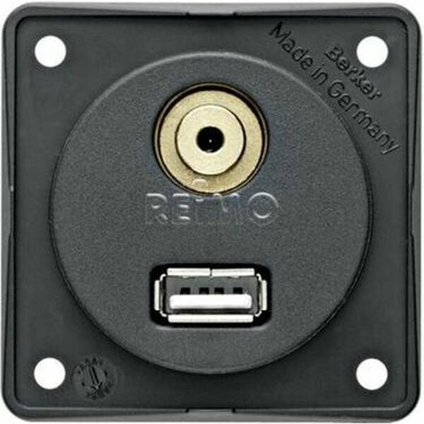 Berker (R) USB / Audio-pistorasia antrasiitinharmaa