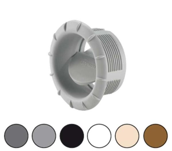 P&auml;&auml;tesuuttimet 65mm ilmaputkeen, valkoinen / ruskea / hopea